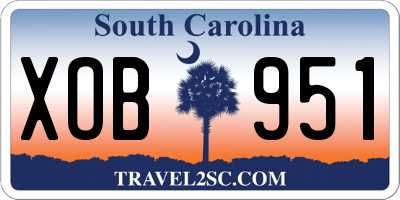 SC license plate XOB951