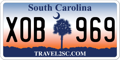 SC license plate XOB969