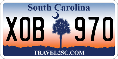 SC license plate XOB970