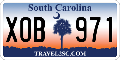 SC license plate XOB971