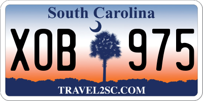 SC license plate XOB975