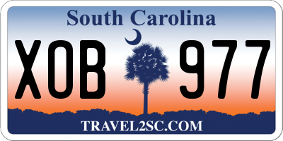 SC license plate XOB977