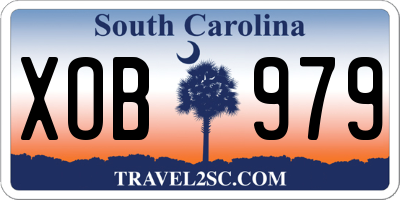 SC license plate XOB979