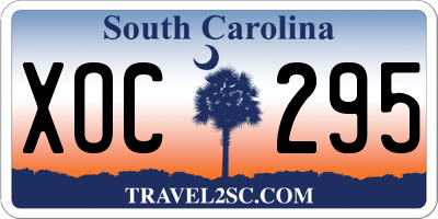 SC license plate XOC295