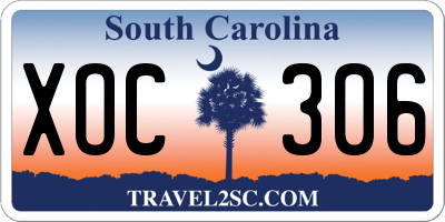 SC license plate XOC306