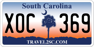 SC license plate XOC369