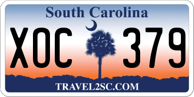 SC license plate XOC379
