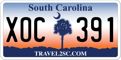 SC license plate XOC391