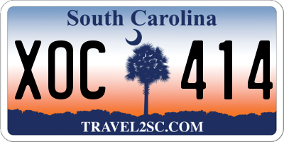 SC license plate XOC414