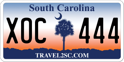 SC license plate XOC444
