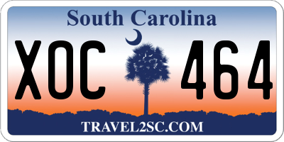 SC license plate XOC464