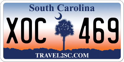 SC license plate XOC469