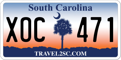 SC license plate XOC471