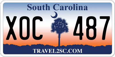 SC license plate XOC487