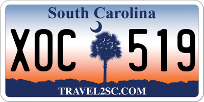 SC license plate XOC519