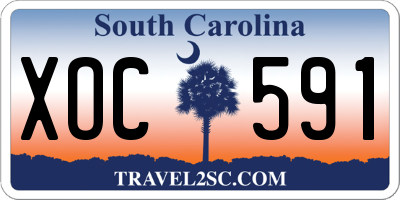 SC license plate XOC591