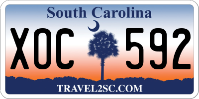 SC license plate XOC592