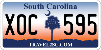 SC license plate XOC595