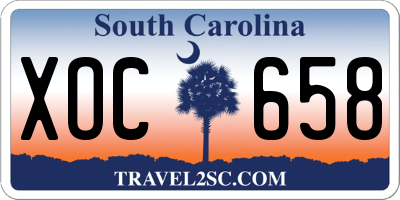 SC license plate XOC658