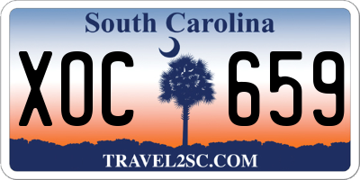 SC license plate XOC659