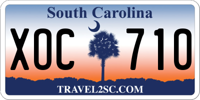 SC license plate XOC710
