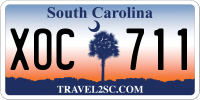 SC license plate XOC711