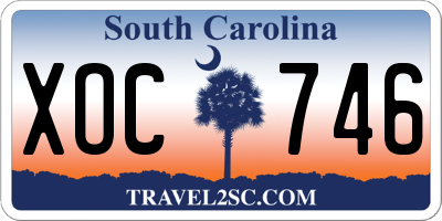 SC license plate XOC746