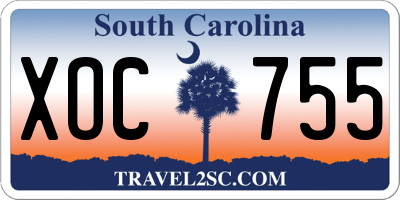 SC license plate XOC755