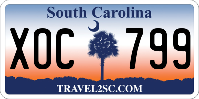 SC license plate XOC799