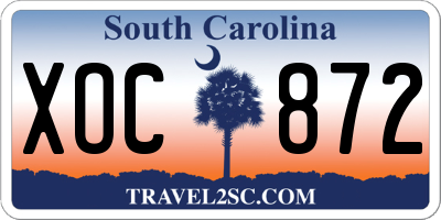 SC license plate XOC872