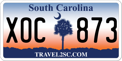 SC license plate XOC873