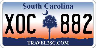 SC license plate XOC882