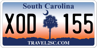 SC license plate XOD155