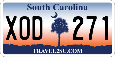 SC license plate XOD271