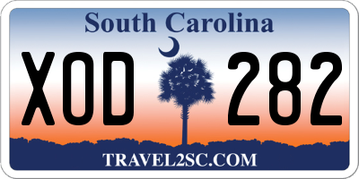 SC license plate XOD282