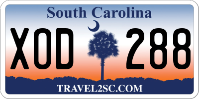 SC license plate XOD288
