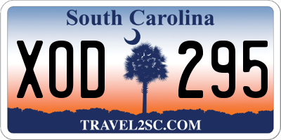 SC license plate XOD295