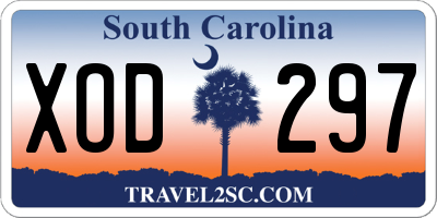 SC license plate XOD297