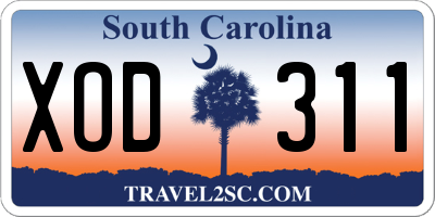 SC license plate XOD311