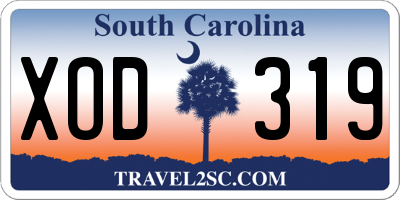 SC license plate XOD319