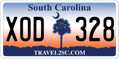 SC license plate XOD328