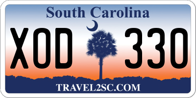 SC license plate XOD330