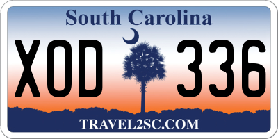 SC license plate XOD336