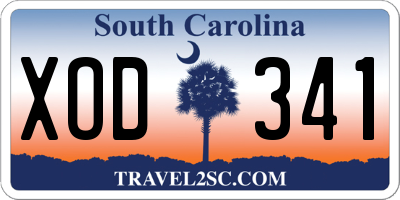 SC license plate XOD341