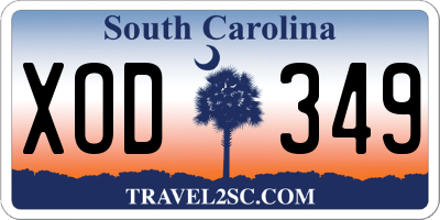SC license plate XOD349