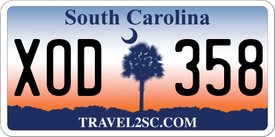 SC license plate XOD358