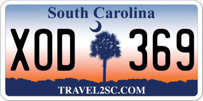 SC license plate XOD369