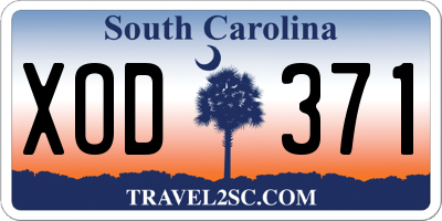 SC license plate XOD371