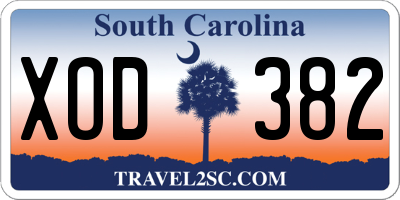 SC license plate XOD382