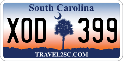 SC license plate XOD399